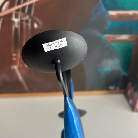 Celestial Vintage 90s Sun Moon Blue 3 Candle Holder - Picture 8 of 12